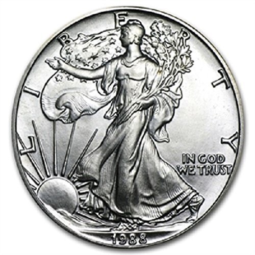 1988-1 Ounce American Silver Eagle Shipping .999 Fine Silver with